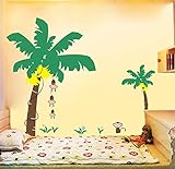 Pop Decors PT-0040-Vb Beautiful Wall Decal Monkeys Love Bananas [並行輸入品]