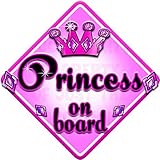 Non personalised PINK PRINCESS JEWEL novelty baby on board car window sign. by Just The Occasion
