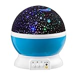 LED Night Skyプロジェクタライト、回転Galaxy Night Sky LED投影ランプ、マルチカラーStarry Sky Nursery Room Night Lightningランプ(