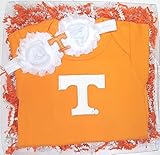 テネシーボランティアBaby Onesie And Shabby弓ヘッドバンドギフトセット