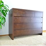 幅120cm 高さ90cm　120ローチェスト 4段 日本製 国産 バレン仕上げ インセットタイプ 和風 デザイン 高級タンス (ブラウン) AYU-3-044-BR