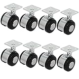 uxcell キャスター車輪 回転キャスター トッププレート・キャスター 360度回転型 椅子 8個入り