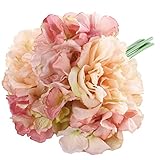 Soledi 造花　牡丹 ボタン　花嫁花束 ブーケ　1束7個花アジサイ　結婚式 パーティー用　飾り インテリア　DIY　アレンジ (ピンク)