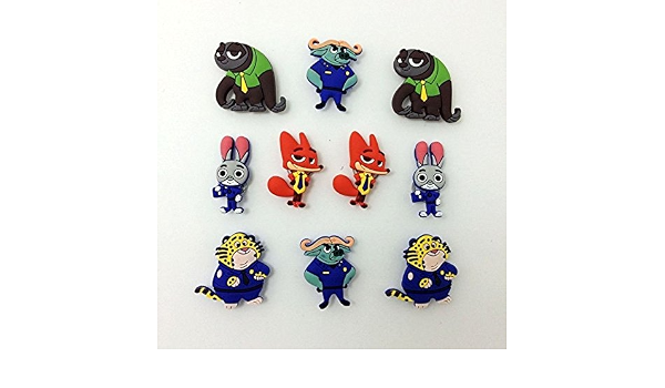 Amazon Amuses サンダル シューズアクセサリー ディズニー ズートピア ジビッツ Jibbitz クロックス Crocs 10個セット 並行輸入品 おもちゃ おもちゃ
