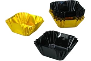 下村企販 おかずカップ 四角 金56枚・黒42枚 【日本製】 おせちの盛り付けに 豪華 華やか 正月 飾り 角型 ゴールド ブラック 36645