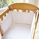 ジョジョママンベベワッフルベビーベッドバンパー、ホワイト