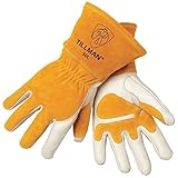 TILLMAN（ティルマン） レザー 溶接グローブ 牛革 スプリット補強 ホワイト/タン (L)