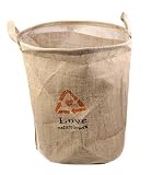 Timy Flax Hamper, Clothes ,Toys Organizer, Buggy Bag, Laundry Storage Bag, 12.5X12X16.5, Color 1 by 