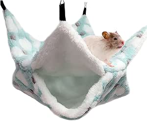 Amazon ハムスターハンモック モルモット ハリネズミ小動物用寝床 寝袋 暖かい ハンギングハンモック フック付き 洗える ゆったり眠れる ふわふわ ケージにかける S cmx cm Amakunft 飼育ケージ内装 通販