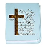 CafePress – 神の計画Jeremiah 29 : 11 – スーパーソフトベビー毛布、新生児おくるみ ブルー 077706790625CD2