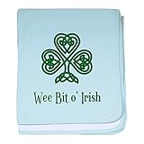 CafePress – Wee Bit O Irish – スーパーソフトベビー毛布、新生児おくるみ ブルー 079804337425CD2