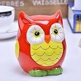 ToimフクロウシェイプCute Cartoonお金ボックス樹脂Piggy Bank Jar Money Coin Bank部屋装飾家アクセサリー