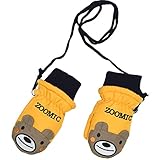 アスナロ（グローブ） ZOOMIC スノーミトン ベビー 男の子 アップリケ 手袋 くま グローブ1-2才 イエロー