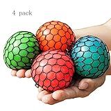 Generic Mesh Squishy Balls Stress Relief SqueezeグレープボールRelieve圧力ボール4点ランダムに