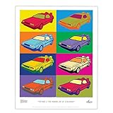 Factory Entertainment Back to the future-delorean pop-artリトグラフアーティストポスター