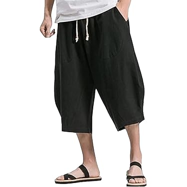 Mサイズ　BPNforMEN シンプル　黒　七分丈パンツ　ハーフパンツ　ブラック Mサイズ BPNforMEN シンプル 黒 七分丈パンツ ハーフパンツ