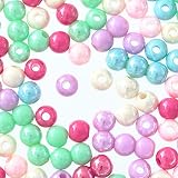 ファイニエ ビーズ 6mm 丸 1000個 パステル ミックス 艶強め 手芸 アクセサリー ハンドメイド パーツ BD2938