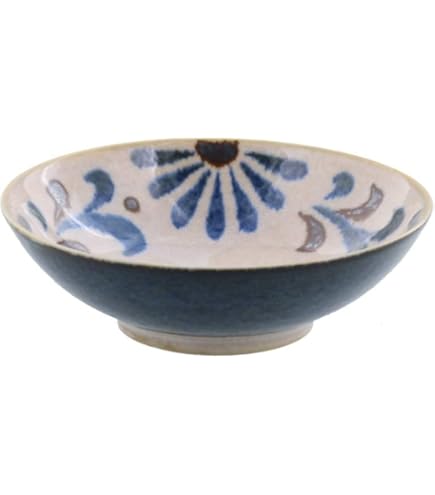 Amazon.co.jp: 骨董市y古瀬戸灰釉黄瀬戸大皿大鉢メダカ鉢美濃焼38cm