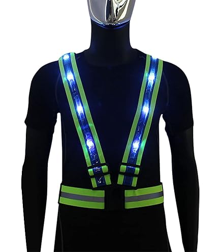 夜光ベスト赤色LED 前照灯付き 夜光ベスト赤色LED 前照灯付き Amazon.co.jp: Steppiano LED