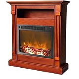 Cambridge Sienna Fireplace Mantel 電気暖炉インサート レッド CAM3437-1CHR