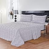 Maine Street Living Microfiber Baroque and Solid Sheet Set King Gray 2-Pack [並行輸入品]