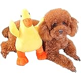 Bidason 音の出る おもちゃ 犬 ぬいぐるみ もこもこ 可愛い あひる 抱き枕 柔らかい 安全 デンタルケア 運動不足 ストレス解消 洗える 耐久 小型 中型 大型犬 ペット用品 噛むおもちゃ