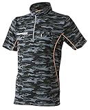 HUMMER 半袖ZIPシャツ 春夏用 1148-25 62 迷彩ブラック 4L