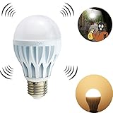 Luxon LED電球 人感センサー 搭載レーダー探知機付 E26口金（5W） 40w形相当 自動点灯 電球色