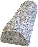 車止め カーストッパー 御影石 薪デザイン年輪入り 45cm ホワイト色