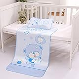 QD-BYM ベビーシーツ 夏 お昼寝マット 枕付き 2セット アイスシルク 60*120cm 冷感パッド ひんやり 敷パッド 冷感 マット 洗える ベビー 動物 暑さ対策 快適 オススメ