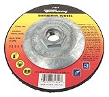 Forney 71819 Grinding Wheel with 5/8-Inch-11 Threaded Arbor, Metal Type 27, A24R-BF, 4-1/2-Inch-by-1