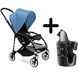 Bugaboo Bee3 Stroller, Black/Ice Blue + Bugaboo Cup Holder by Bugaboo [並行輸入品]