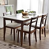 タンスのゲン 【ダイニングテーブル ＋ チェア セット 4点】 4人用 135cm 天然木 ダイニングセット モダン 北欧 4人掛け PVCホワイト 11719212 04