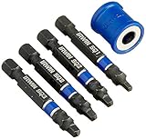 IRWIN Tools IMPACT Performance Series Screwdriver Power Bits, Assorted Square, 2-inch length, 5-Piec