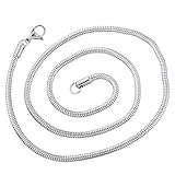 TOOGOO ( R ) 1pc 2.4 MMステンレススチールヘリンボーンヘビチェーンネックレスシルバートーン50 cm