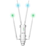 WAVLINK WiFi 無線LAN 中継器 屋外 アクセスポイント AP機 11ac 300+867Mbps デュアルバンド 4つ7dbi強力なアンテナ 防水デザイン PoE給電対応