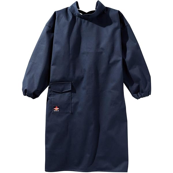 Amazon.co.jp: 日光物産 AMTX AX1101 防炎エプロン割烹着型 Fネイビー