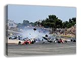 FIA f1 Formula 1 One Car Crashキャンバス壁アート 30" X 18" DP_1156