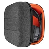Geekria Shield ヘッドホンケース コルセア Corsair Void v2 Wireless、HS80、Virtuoso、HS55、HS65 対応 交換用ハードシェルトラベルキャリーバッグ ケーブル収納付き (ダークグレー)