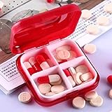 LuxBene(TM) 1PCS 4スロット保健医療ピルボックスポータブルピルオーガナイザー薬箱薬錠剤コンテナ医学タブレットホルダー
