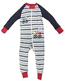 Kirkland Signature (カークランド) オーガニックコットン100％ 長袖 カバーオール ベビー服 (トラック・ネイビー) 1pc Sleeper (18M(90))