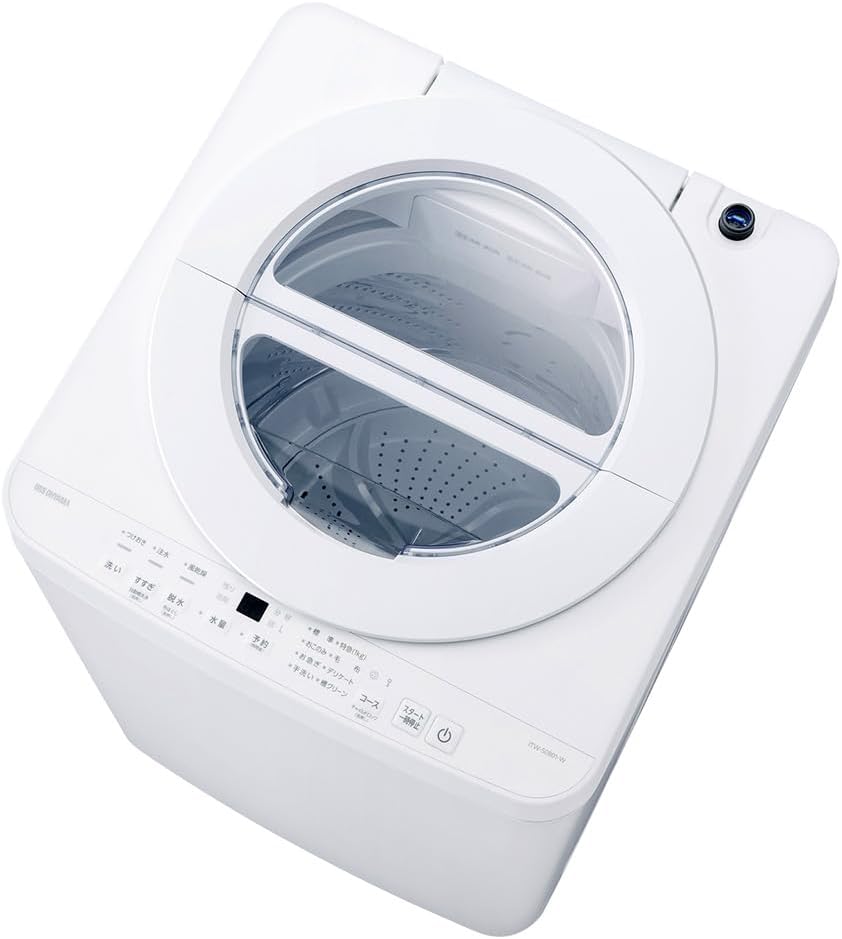 アイリスオーヤマ 洗濯機 5.0kg ホワイト ITW-50B01-W OSH fit 特急コース 9分洗濯 ガチ落ち極渦洗浄 ラクとれLOW設計