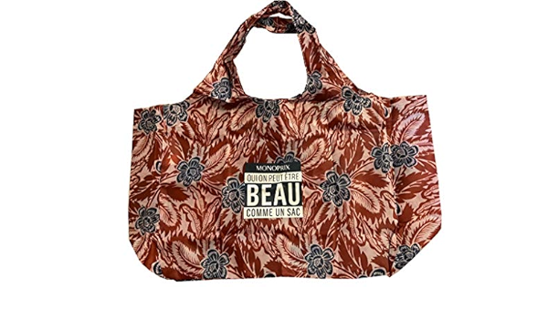 Amazon Monoprix モノプリ エコバッグ 並行輸入品 トロピカルフラワー モノプリ シューズ バッグ