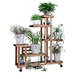 Chengxin Shop-アウトドアプラントスタンド/パインウッド6階フラワースタンド/ランディングシェルフフラワーポットラックスタンドバルコニー用フラワーディスプレイシェルフリビングルーム/ガーデ