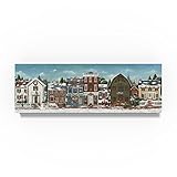 クリスマス村Crop by David Carter Brown、10 x 81 cmキャンバス壁アート