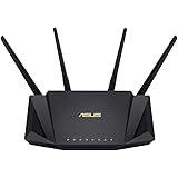 【Amazon.co.jp限定】 ASUS WiFi 無線 ルーター WiFi6 2402+574Mbps v6プラス/ OCNバーチャルコネクト対応デュアルバンド デュアルバンド RT-AX3000 V2 Broadcom クワッドコア CPU 1