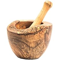 オリーブの木　1点もの　　自然の中にいる私 すり鉢すりこ木のセット Amazon.co.jp: Choixe Olive Wood すり鉢とすりこぎ.オリジナル