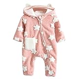 ロンパース 赤ちゃん着ぐるみ フード付き カバーオール 新生児 厚手 80cm アウターウェア 防寒着 出産祝い highdas