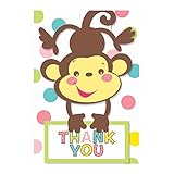 Fisher Price Baby Shower Folded Thank Youカード（8パック） – パーティーSupplies