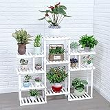 木製フラワーラック室内植物スタンド木製植物フラワーディスプレイスタンド木製ポットシェルフストレージラック屋外 (色 : A)